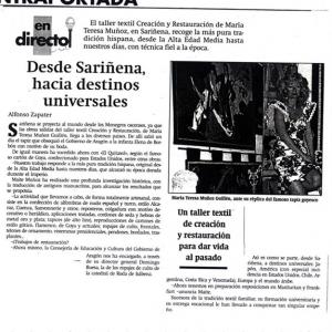 FROM SARIÑENA TOWARDS UNIVERSAL DESTINATIONS - HERALDO DE ARAGÓN (1998)