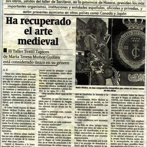 I'VE RECOVERED THE MEDIEVAL ART  - HERALDO DE ARAGÓN (01/07/2001)
