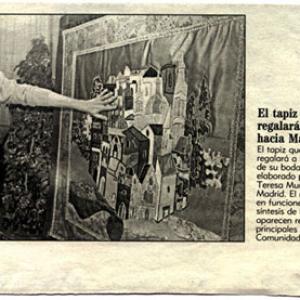 THE ARAGONESE TAPESTRY TO HRH INFANTA ELENA TRAVELS TO MADRID  - ABC (17/03/1995)